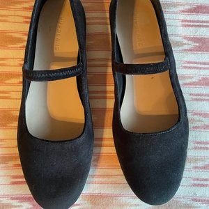 Everlane The Mary Jane - Black Velvet Size 8
